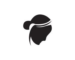 Icônes logo et symboles de cheveux femme vecteur