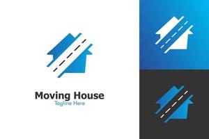 illustration vectorielle du logo de la maison en mouvement. parfait à utiliser pour une entreprise technologique vecteur