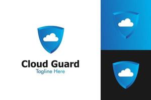 illustration vectorielle du logo cloud guard. parfait à utiliser pour une entreprise technologique vecteur