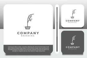 modèle de conception de logo monochrome, avec icône lettre f en forme de fleur vecteur