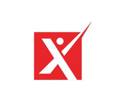 Icône de vecteur X lettre Logo Template