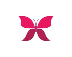 Conception d&#39;icône de papillon de beauté vecteur
