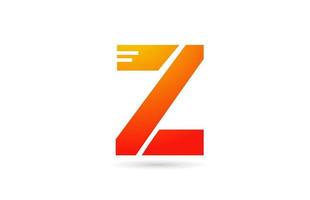 z icône de conception de logo de lettre alphabet dégradé orange. modèle créatif pour les entreprises vecteur