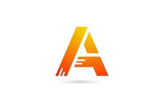 une icône de conception de logo de lettre alphabet dégradé orange. modèle créatif pour les entreprises vecteur