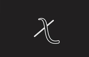 création de logo d'icône de ligne x avec style manuscrit. modèle créatif pour entreprise vecteur