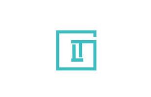 Je création d'icône logo lettre alphabet. modèle créatif pour entreprise et entreprise avec couleur de ligne bleue vecteur