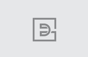 création de logo d'icône de lettre d'alphabet de ligne d. modèle créatif pour entreprise et entreprise de couleur grise vecteur