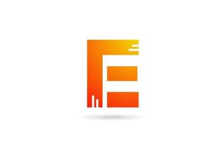 e icône de conception de logo de lettre alphabet dégradé orange. modèle créatif pour les entreprises vecteur