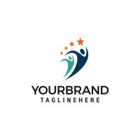 sport personnes logo design concept template vecteur