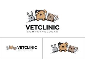 concept de logo de clinique vétérinaire vecteur