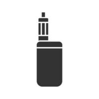 icône de glyphe de cigarette électronique vecteur