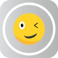 Icône de vecteur Emoji wink