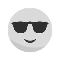 Icône Emoji cool de vecteur