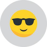 Icône Emoji cool de vecteur