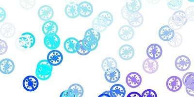 modèle vectoriel rose clair, bleu avec des signes de grippe.