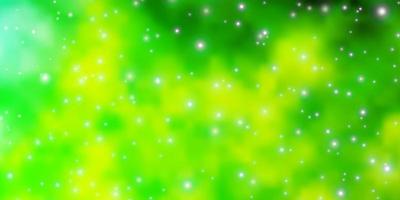 disposition de vecteur vert clair, jaune avec des étoiles brillantes.