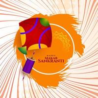 fond de célébration du festival makar sankranti traditionnel indien vecteur