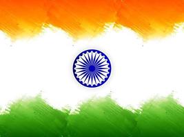 drapeau indien thème tricolore jour de la république fond aquarelle vecteur
