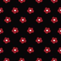 motif de fleurs rad fond noir pour tissu vecteur