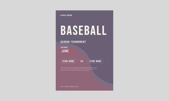 flyer de la ligue de baseball, modèle d'affiche de baseball, une illustration de flyer de fête de baseball, vecteur eps 10. fichier eps contient.