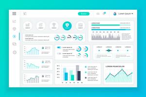 Modèle de conception de vecteur pour le tableau de bord admin
