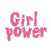 pouvoir des filles, citations de féminisme. illustrations vectorielles de griffonnage vecteur