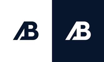 alphabet lettre icône logo ab vecteur