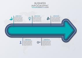 Visualisation de données commerciales. icônes d&#39;infographie de chronologie conçues pour le modèle abstrait vecteur