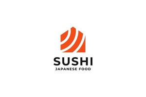 modèle de vecteur de conception de logo de sushi