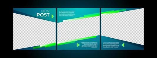 arrière-plan vectoriel du modèle de publication sur les médias sociaux, arrière-plan abstrait avec espace vide pour la photo