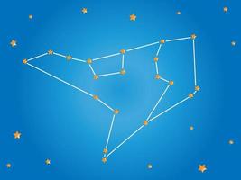 Constellations majeures de la Grande Ourse dans l'espace. signe du zodiaque étoiles de la constellation de la Grande Ourse. illustration vectorielle. vecteur