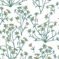 Floral pattern sans soudure. Fond de fleurs. Flourish papier peint avec des baies et des fleurs. vecteur