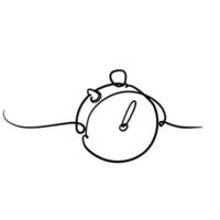 symbole de chronomètre dessiné à la main pour le logo de temps rapide, concept de vitesse de chronomètre, livraison rapide, services express et urgents, date limite et retard, doodle vecteur