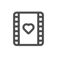 film romantique avec coeur vecteur