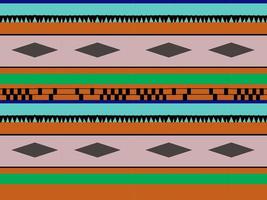 modèle sans couture de tradition ethnique boho mexicaine africaine en couleur orange vert bleu et noir avec forme peut utiliser pour le tissu fond textile ou papier vecteur