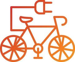 style d'icône de vélo électrique vecteur