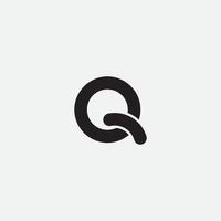 création de logo monogramme lettre initiale q. vecteur