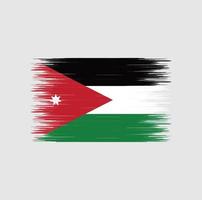 drapeau jordanien coup de pinceau, drapeau national vecteur