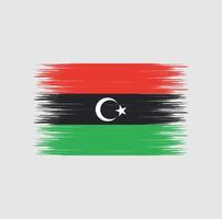 drapeau libyen coup de pinceau, drapeau national vecteur