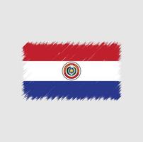 drapeau du paraguay coup de pinceau vecteur