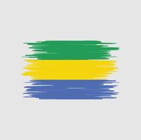 drapeau gabon coup de pinceau, drapeau national vecteur