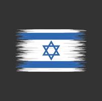 coup de pinceau du drapeau israélien, drapeau national vecteur