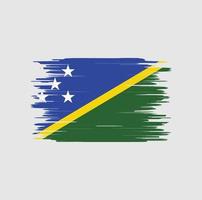 drapeau des îles salomon coup de pinceau, drapeau national vecteur