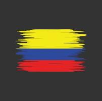 drapeau colombien coup de pinceau, drapeau national vecteur