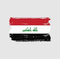 drapeau de l'irak avec style pinceau vecteur