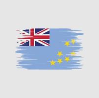 coup de pinceau drapeau tuvalu, drapeau national vecteur
