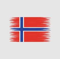 drapeau norvégien coup de pinceau, drapeau national vecteur