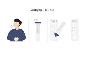 kits de test d'antigène d'illustration vecteur