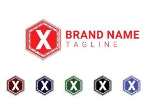 x lettre nouveau logo et icône design vecteur