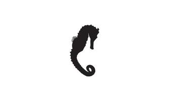 hippocampes vector illustration design noir et blanc